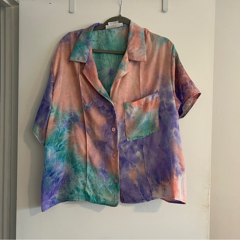 Urban Outfitters Tie-Dye Button Down Shirt